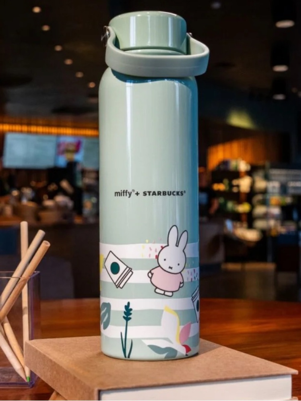 Starbucks Limited Edition Mint Green Miffy Insulated Bottle- 27oz.